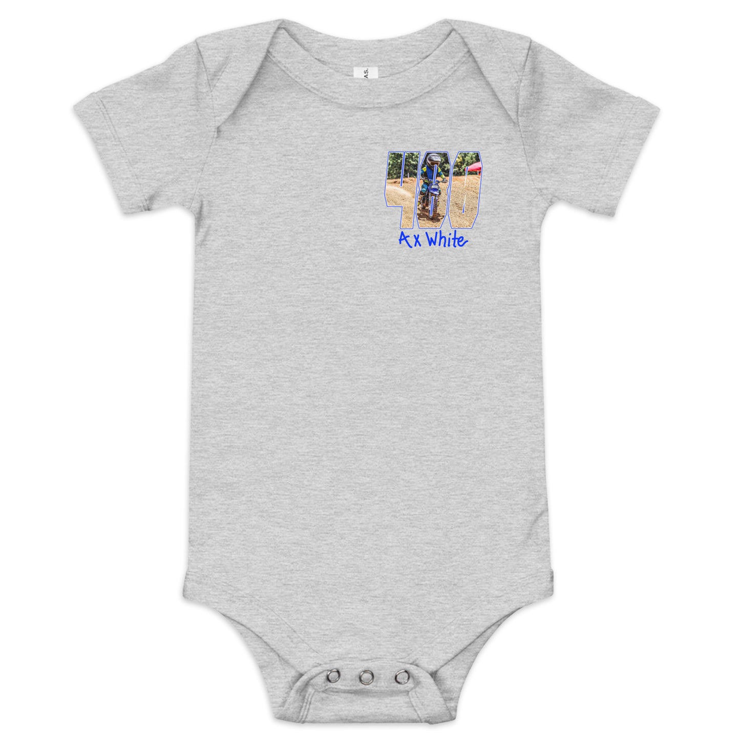 Ax White MXT Autograph Series Baby Onesie