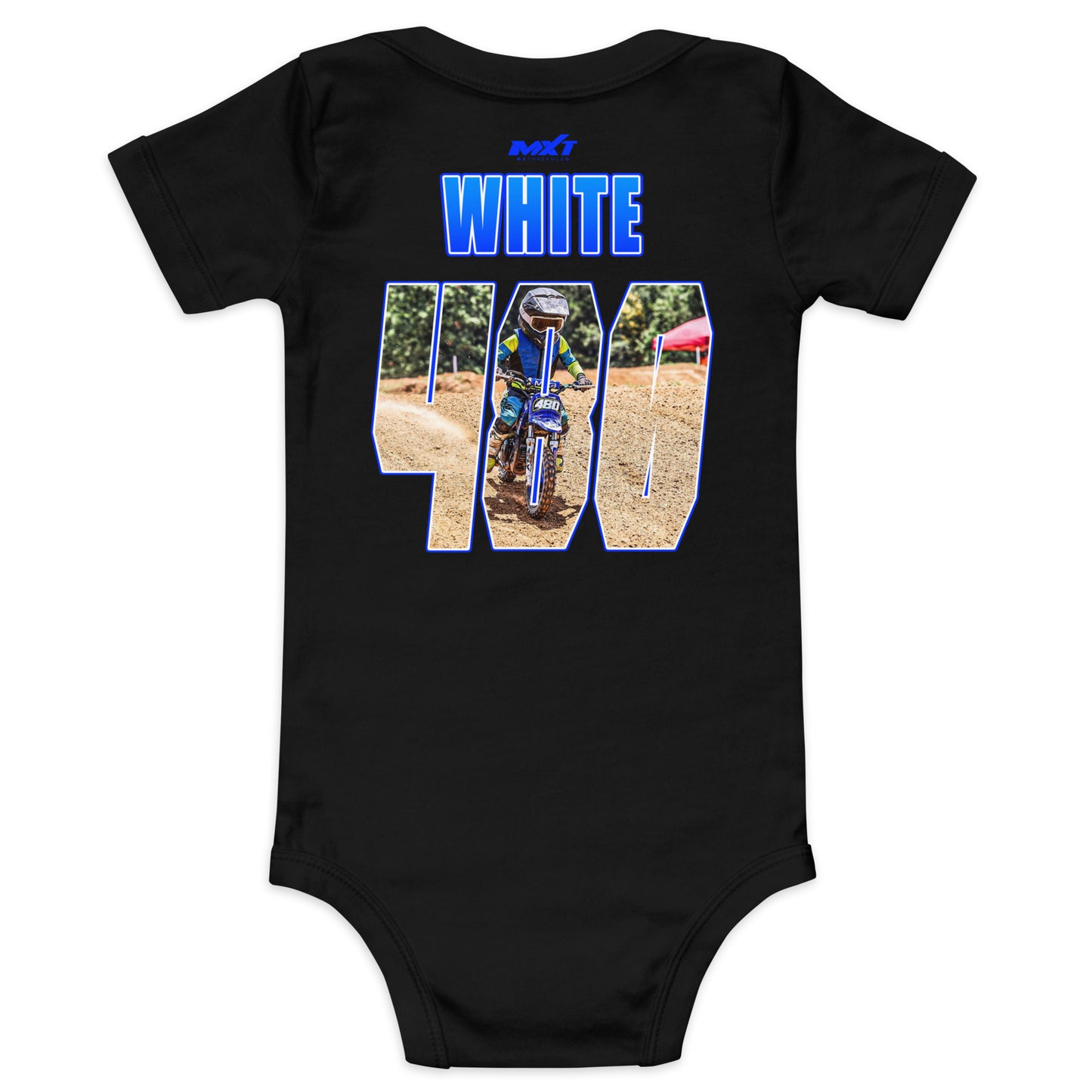 Ax White MXT Autograph Series Baby Onesie