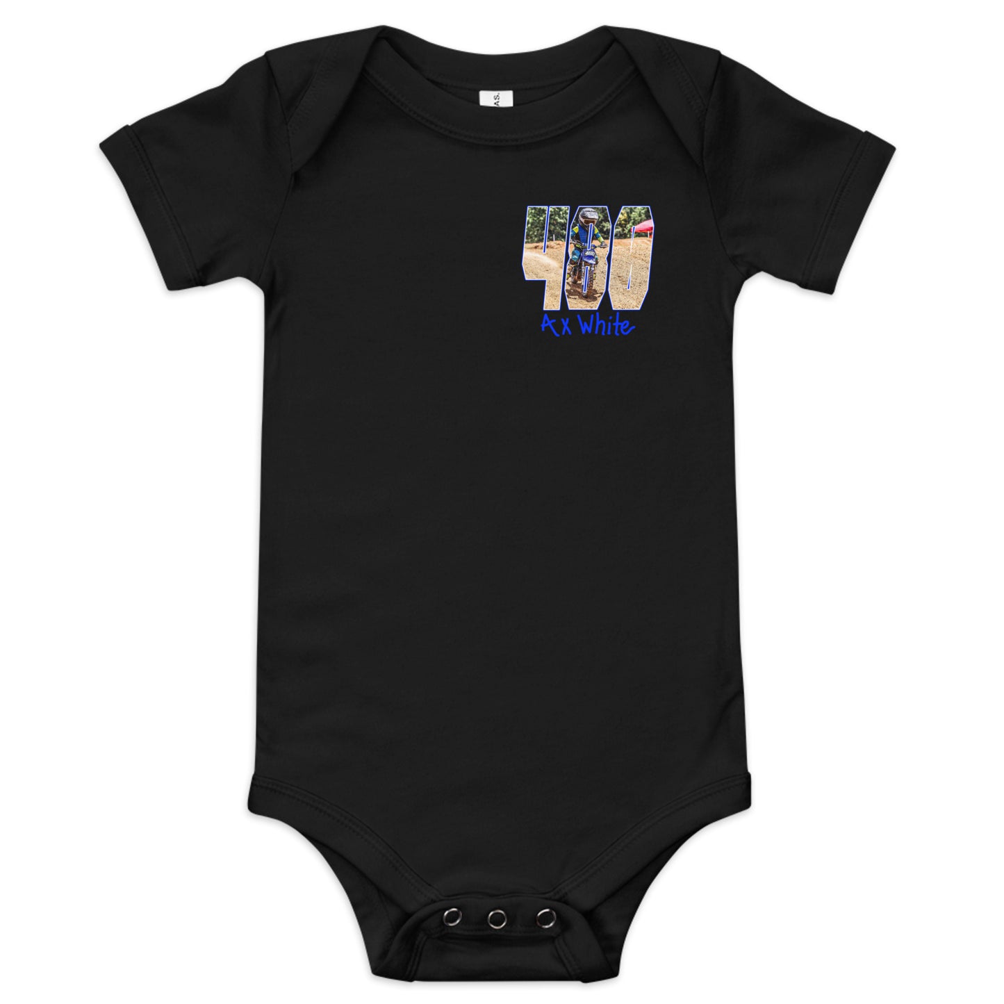 Ax White MXT Autograph Series Baby Onesie