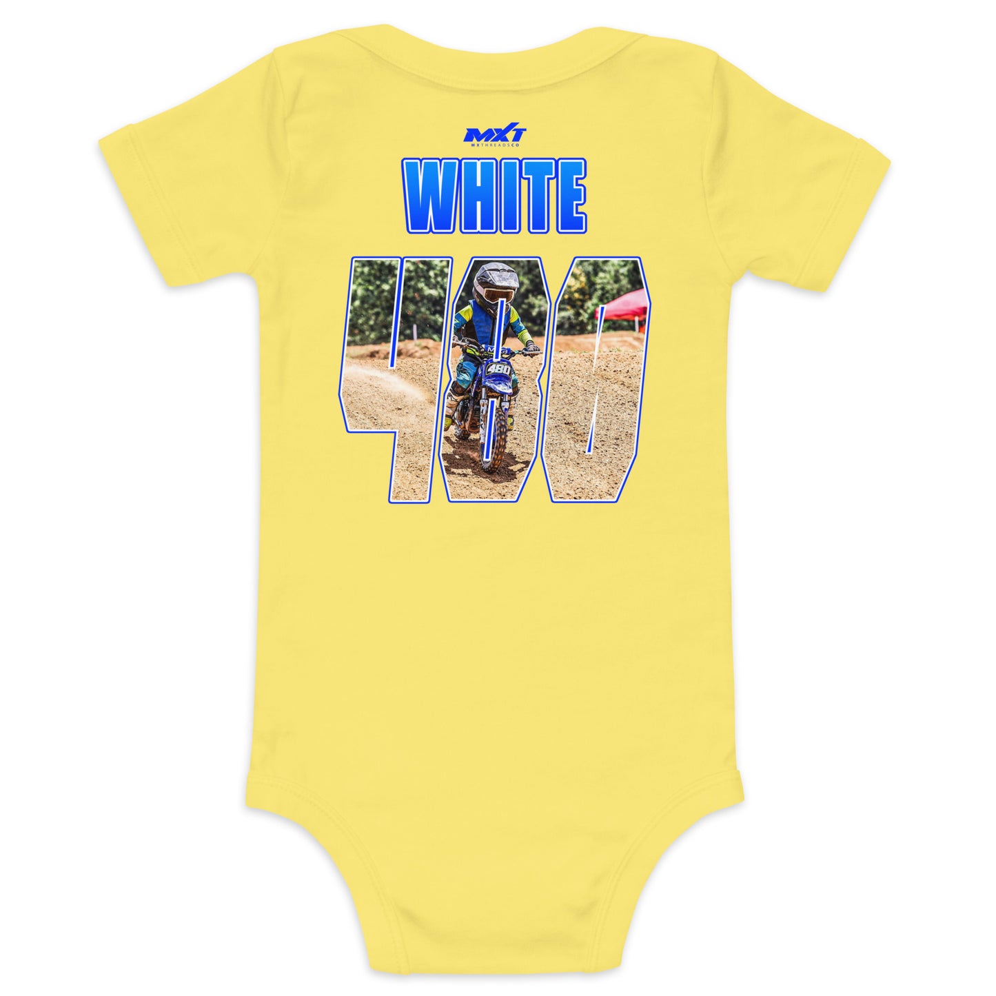 Ax White MXT Autograph Series Baby Onesie