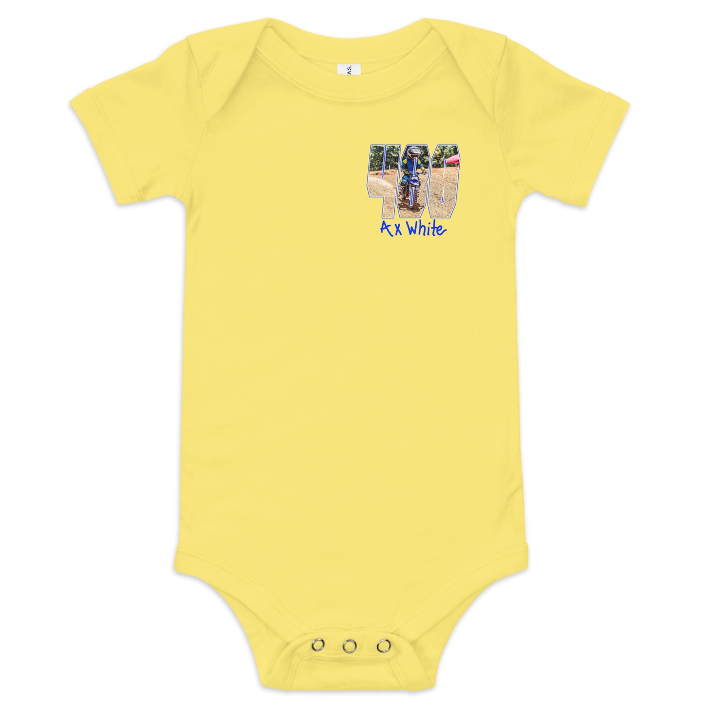 Ax White MXT Autograph Series Baby Onesie
