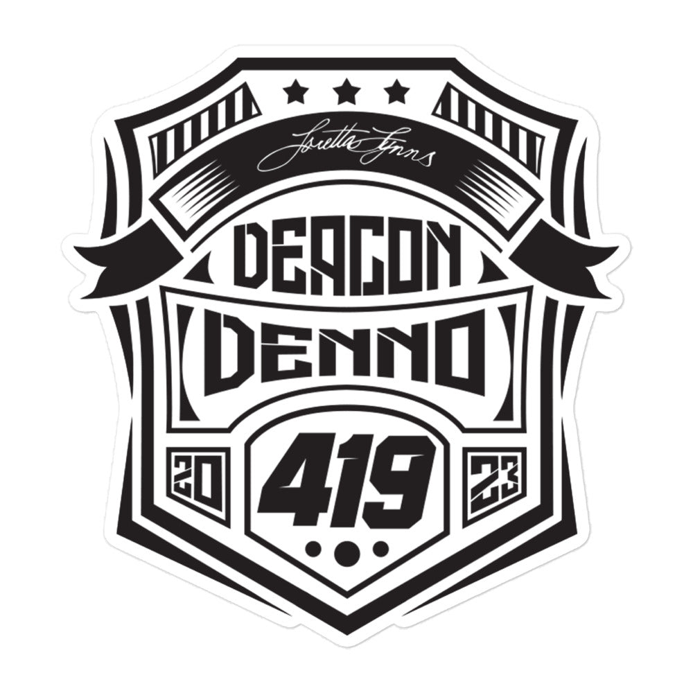 Deacon Denno Loretta's Vinyl Sticker