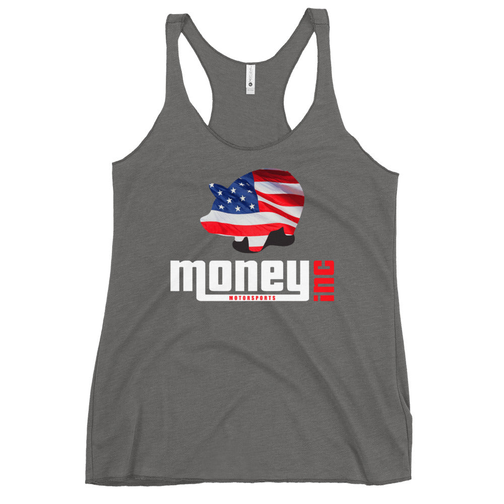 Money Inc Motorsports July 4th Edition Racerback Tank