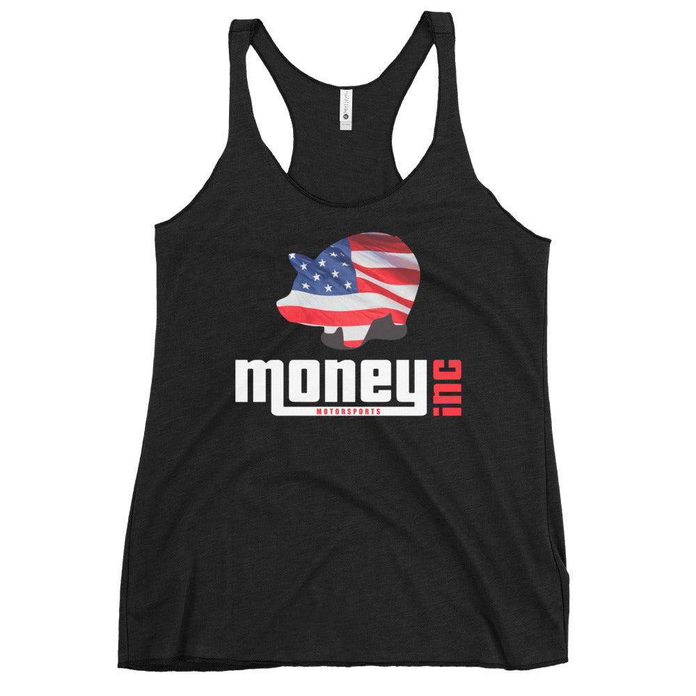 Money Inc Motorsports July 4th Edition Racerback Tank