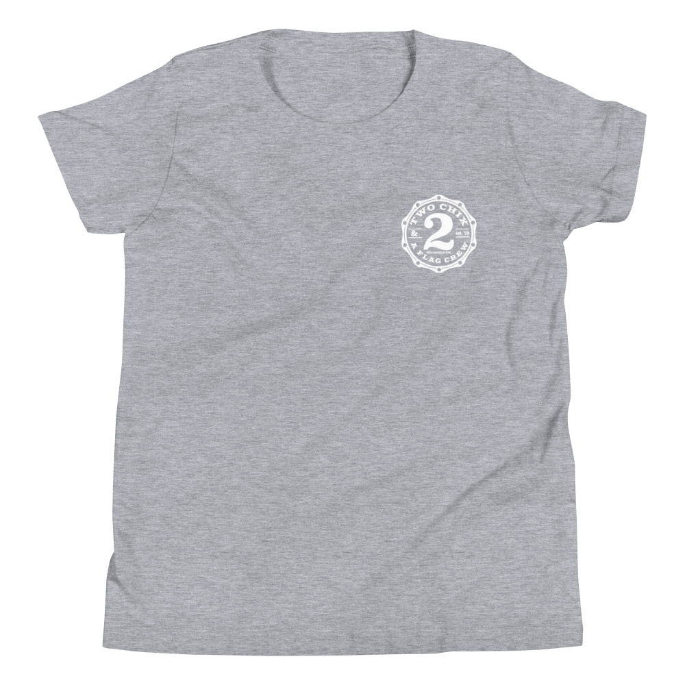 2 Chix & a Flag Crew YOUTH T-Shirt