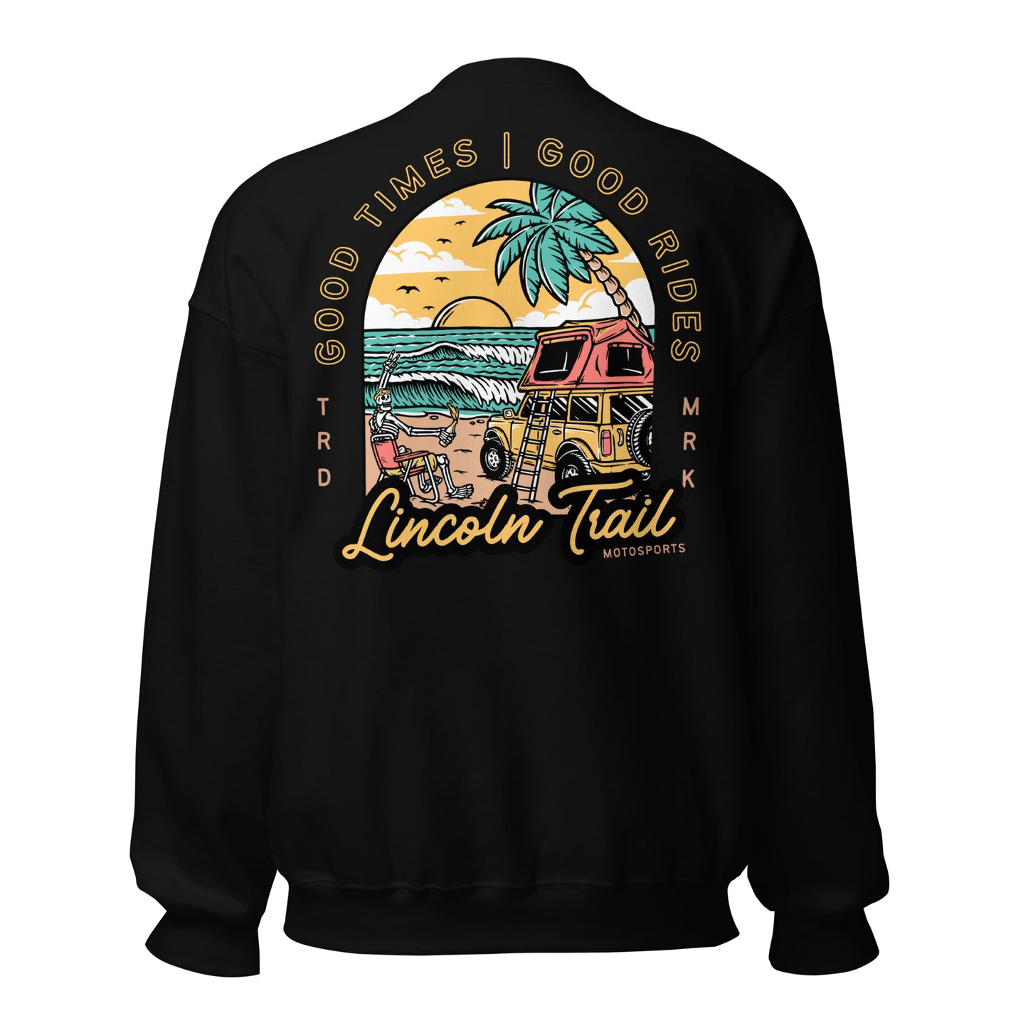 Lincoln Trail Good Times, Good Rides Crewneck Sweater