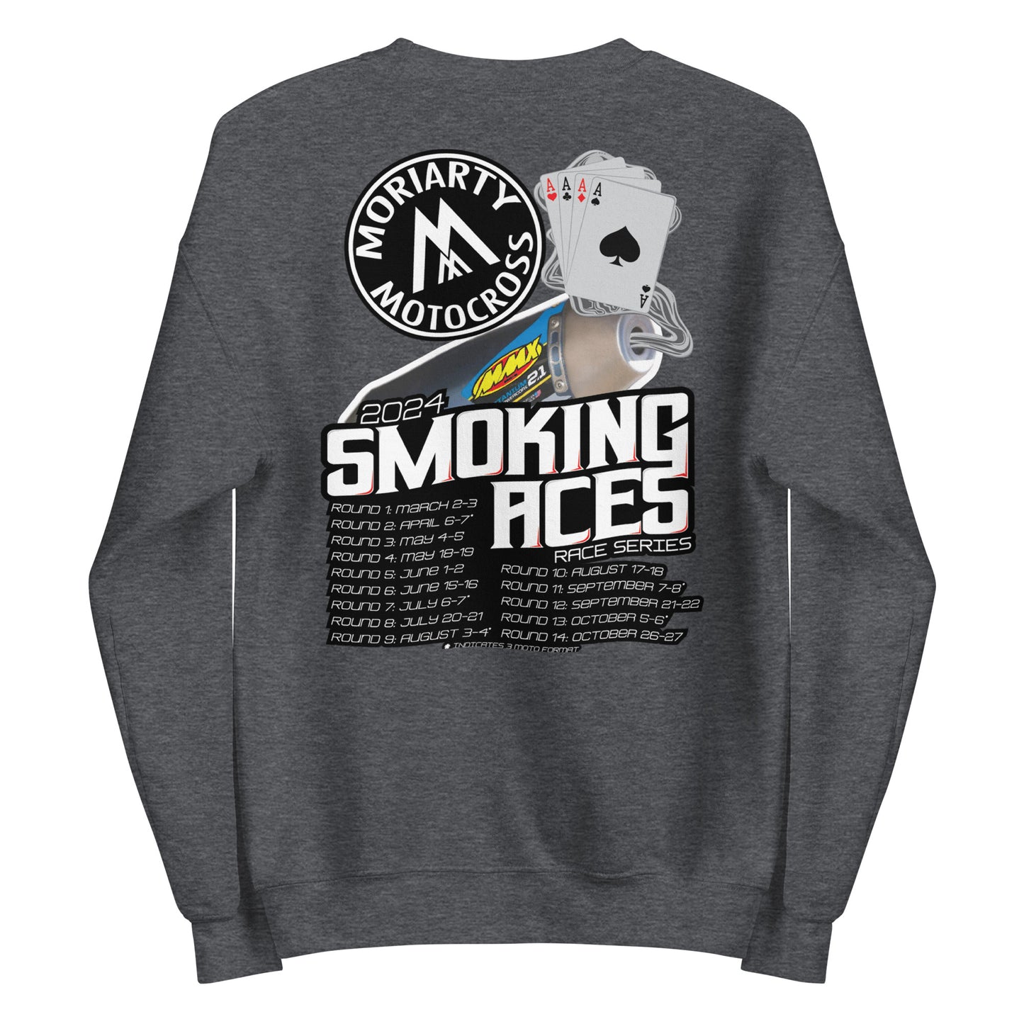 Moriarty MX Smoking Aces Crewneck Sweatshirt