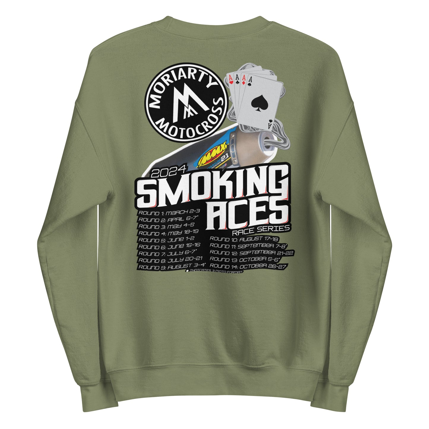 Moriarty MX Smoking Aces Crewneck Sweatshirt