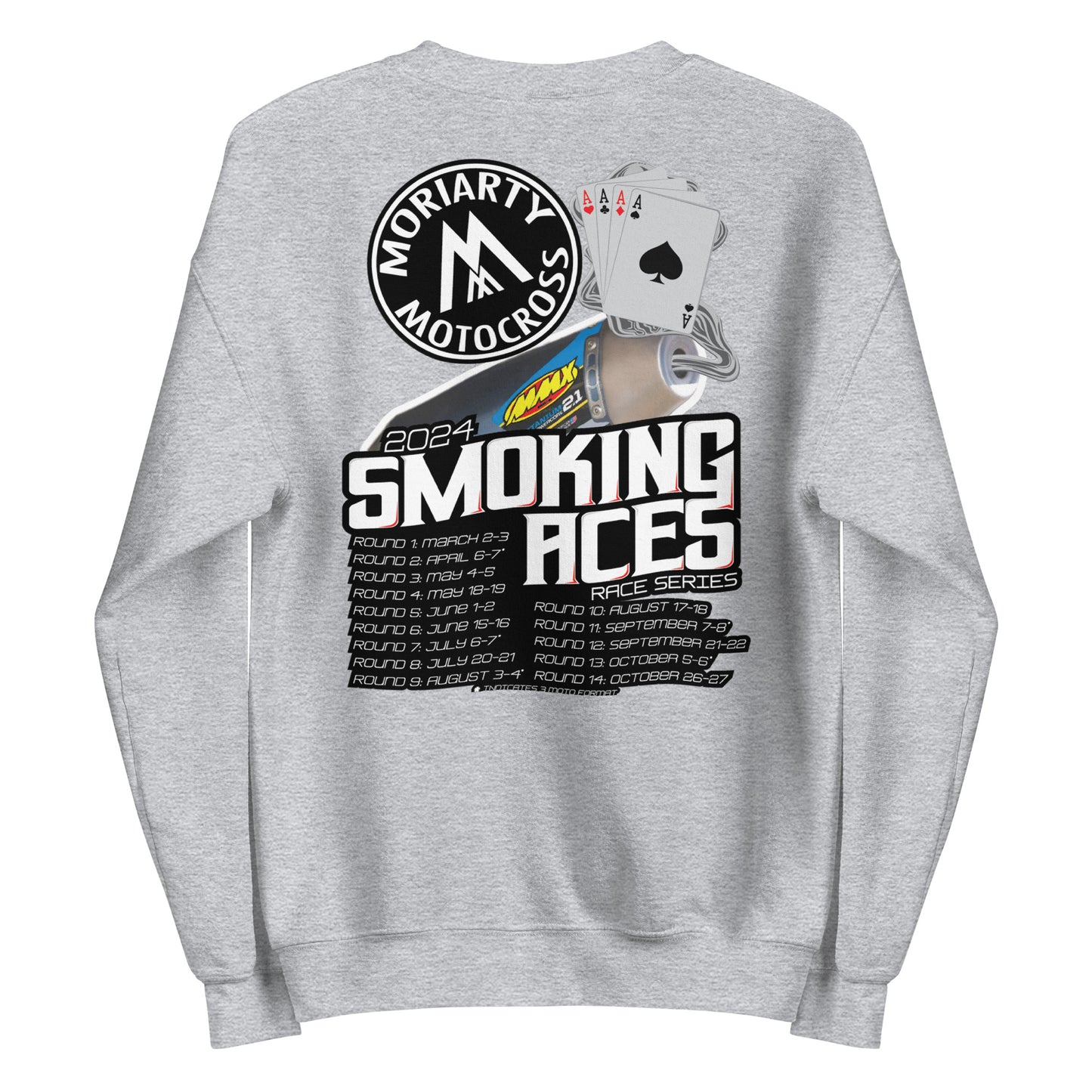 Moriarty MX Smoking Aces Crewneck Sweatshirt