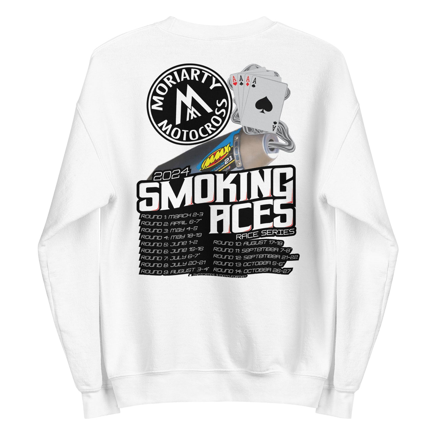 Moriarty MX Smoking Aces Crewneck Sweatshirt