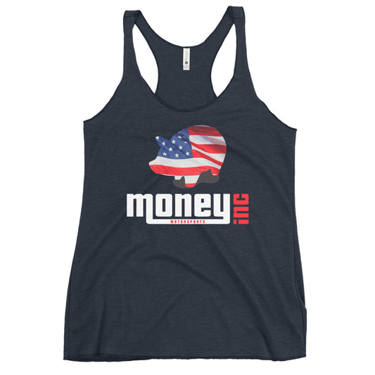 Money Inc Motorsports July 4th Edition Racerback Tank