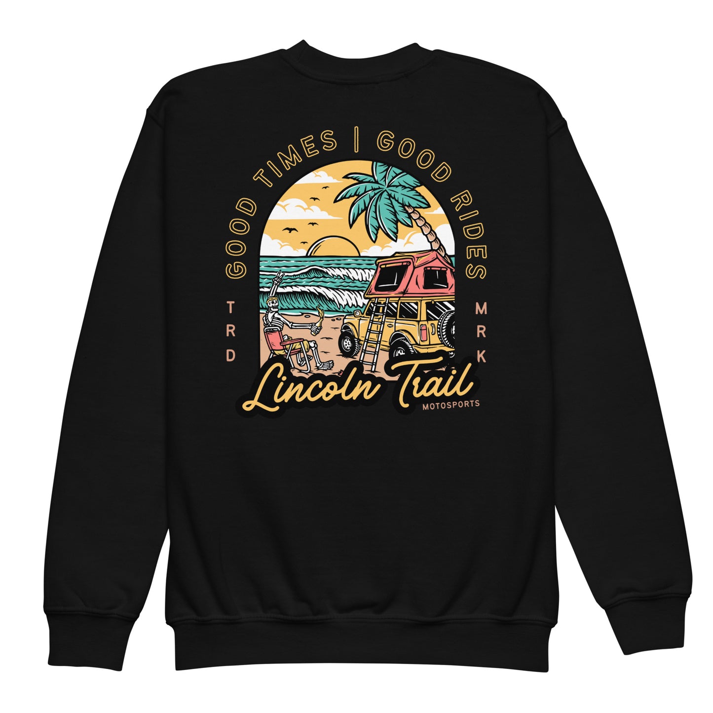 Lincoln Trail Good Times, Good Rides YOUTH Crewneck Sweater