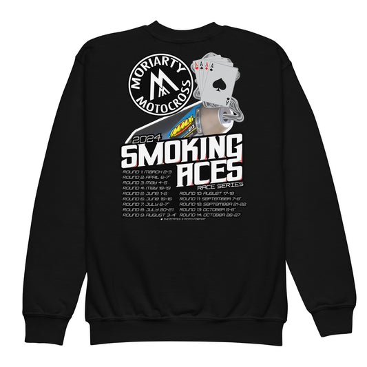 Moriarty MX Smoking Aces YOUTH Crewneck Sweatshirt